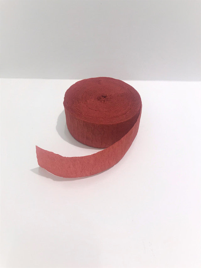 rouleau de serpentin papier crépon blanc à pois rouge