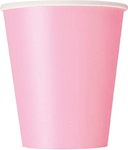 verres en carton rose pâle