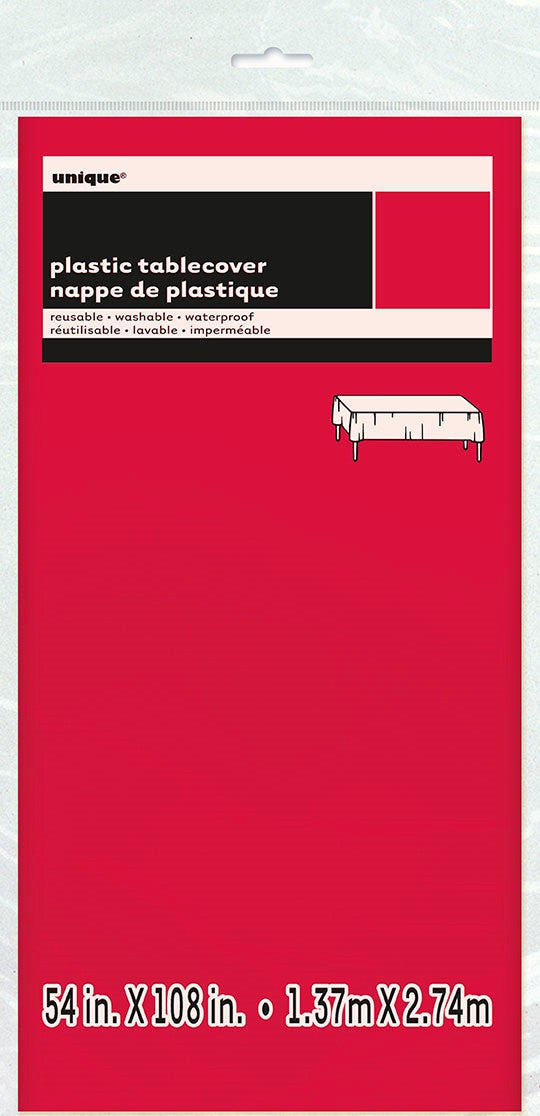 Nappe en plastique -Rouge