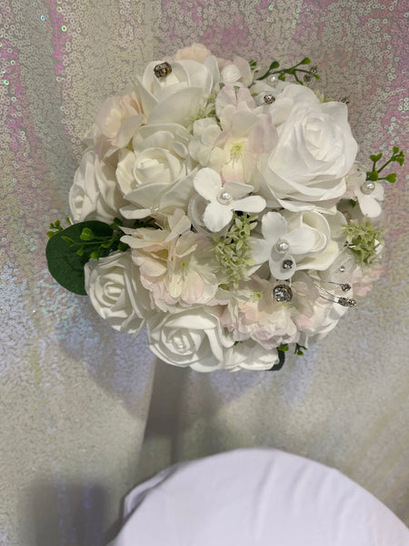 Bouquet de fleurs Blanche et Rose