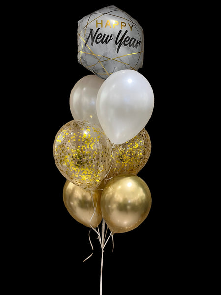 Bouquet de ballons- Happy new year marbré