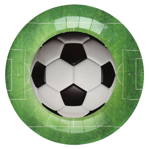 Grandes assiettes en carton soccer