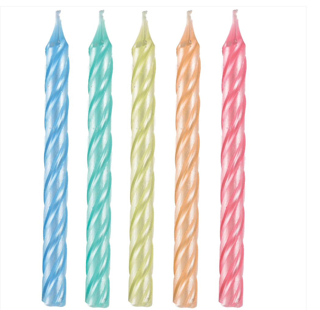 Bougies d'anniversaire- pastel