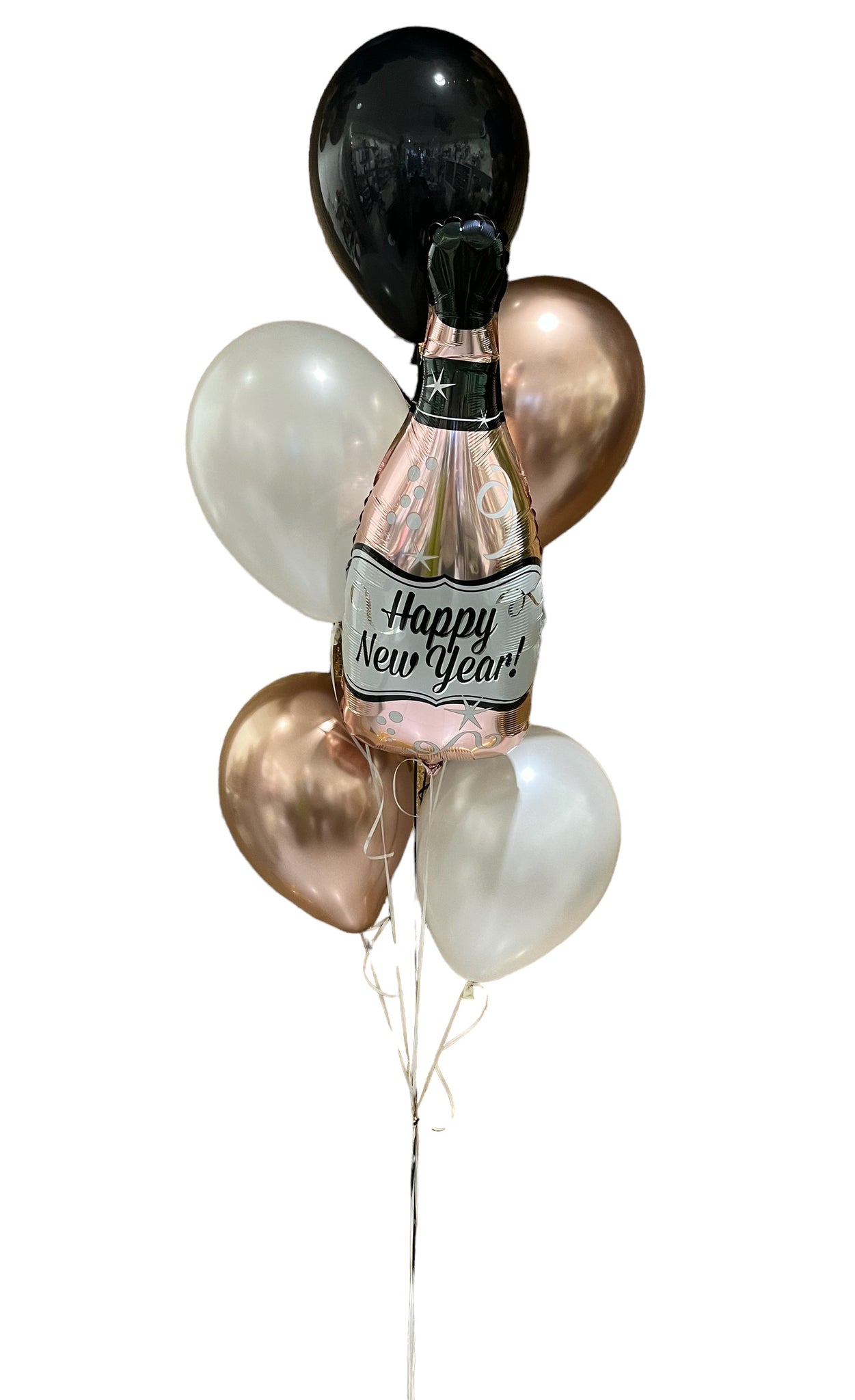 Bouquet de ballons- Happy new year rose gold