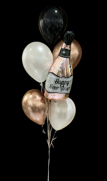 Bouquet de ballons- Happy new year rose gold