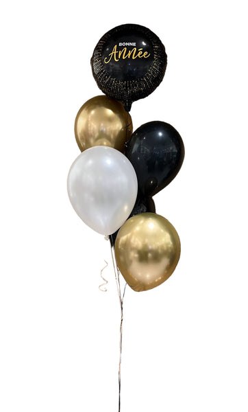 Bouquet de ballons- Bonne Année noir