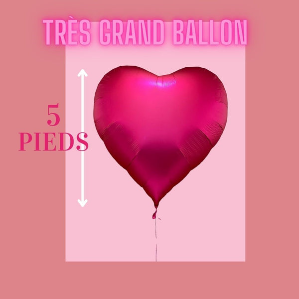 Ballon mylar -  Très Grand cœur