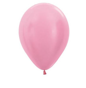 Sac de 50 ballons-Rose satiné