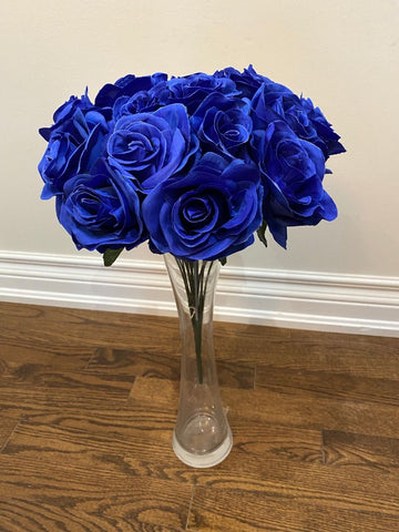 Bouquet de roses Bleu Royal