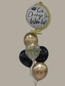 Bouquet de ballons ''Go Change the World''. Prix total $40.49