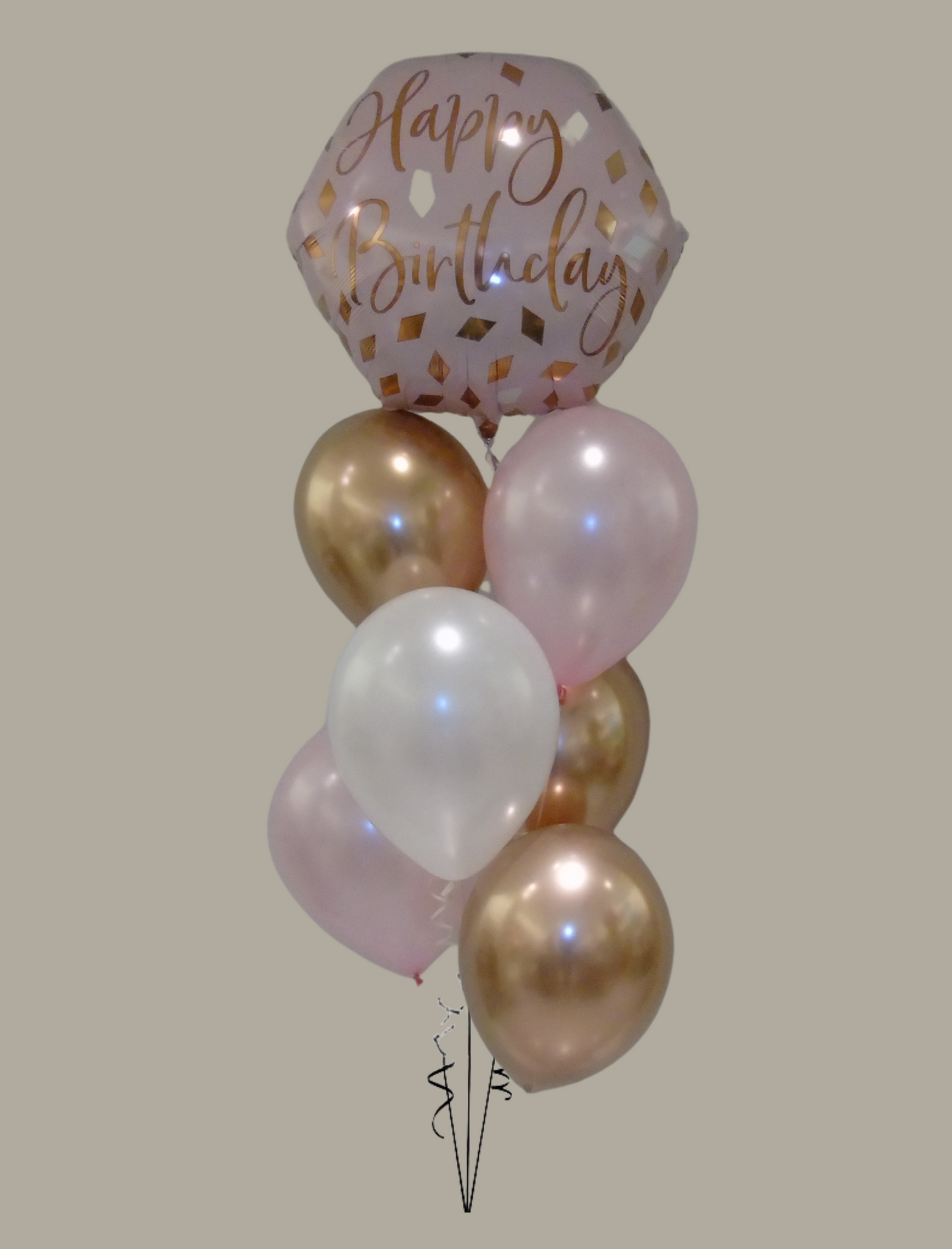 Bouquet de ballons - Happy Birthday Rose Gold. prix total $42.99