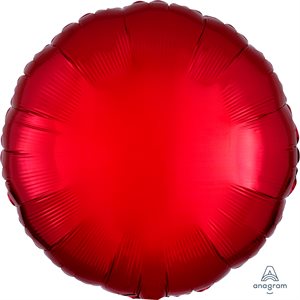 Ballon mylar rond- Rouge