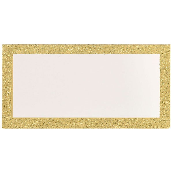 marque place en carton blanc bordure or brillant