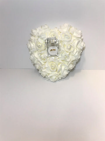 Coussin alliances coeur