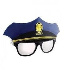 lunette noir avec chapeau de policier